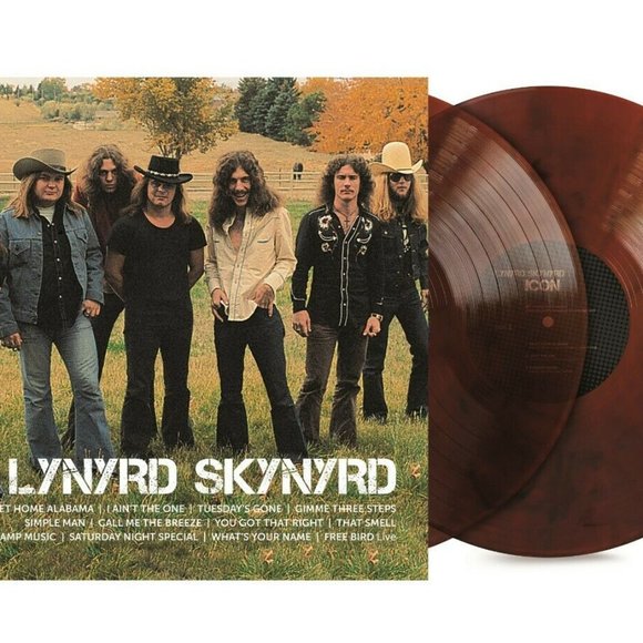 Lynyrd Skynyrd Icon 2-LP ~ Exclusive Ltd Ed Root Beer Brown Vinyl ~ New/Sealed! - Picture 1 of 2